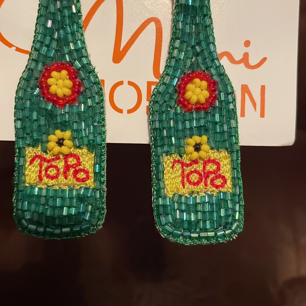 Beaded Topo Chico fun earring - Picture 3 of 6